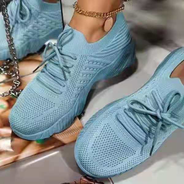 Lace Up Flat Mesh Sports Shoes - Forever Growth 