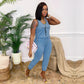 Solid Color Sleeveless Jumpsuits w/Pockets - Forever Growth 