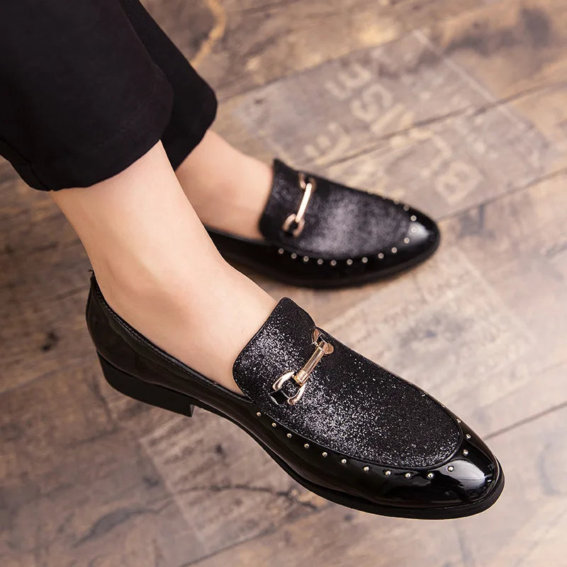 Slip on Patent Leather Pointed Toe Loafers - Forever Growth 