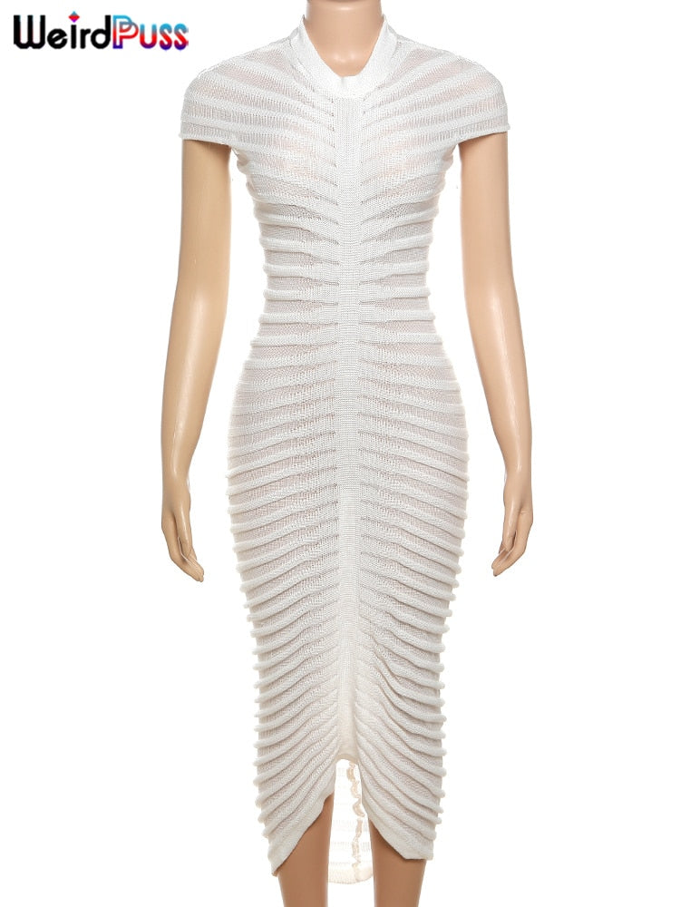 See Through Bodycon Dress - Forever Growth 