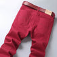 Classic Style Wine Red Jeans - Forever Growth 