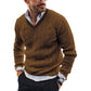 Men's Winter Sweater Fashion Slim Warm Long Sleeve V-Neck Knit Pullover Top 2023 New Male Sweaters - Forever Growth 