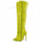 Over Knee High Snake Print Peep Toe Back Zip Stiletto Boots - Forever Growth 