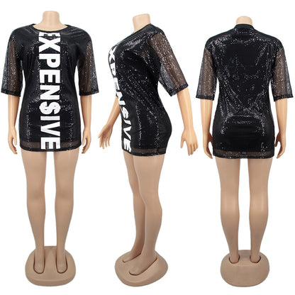Sparkly Sequined Patchwork Sexy Bandage Dresses - Forever Growth 