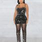 Sleeveless Skinny Rhinestone Jumpsuit - Forever Growth 