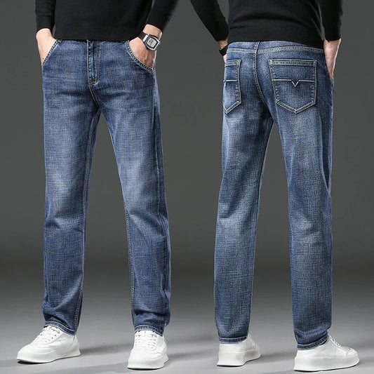 Stretch Straight Leg Classic Jeans - Forever Growth 