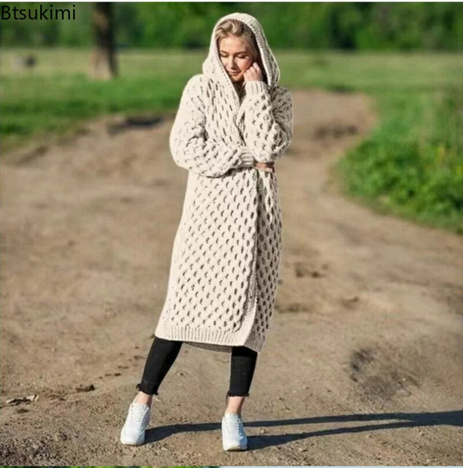 Long Knitted Casual Coat Plus Size 4XL 5XL - Forever Growth 
