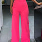 Elegant High Waist Straight Pants w/ Belt - Forever Growth 