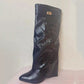 Crocodile Print Over-lay Side Zip Boots - Forever Growth 