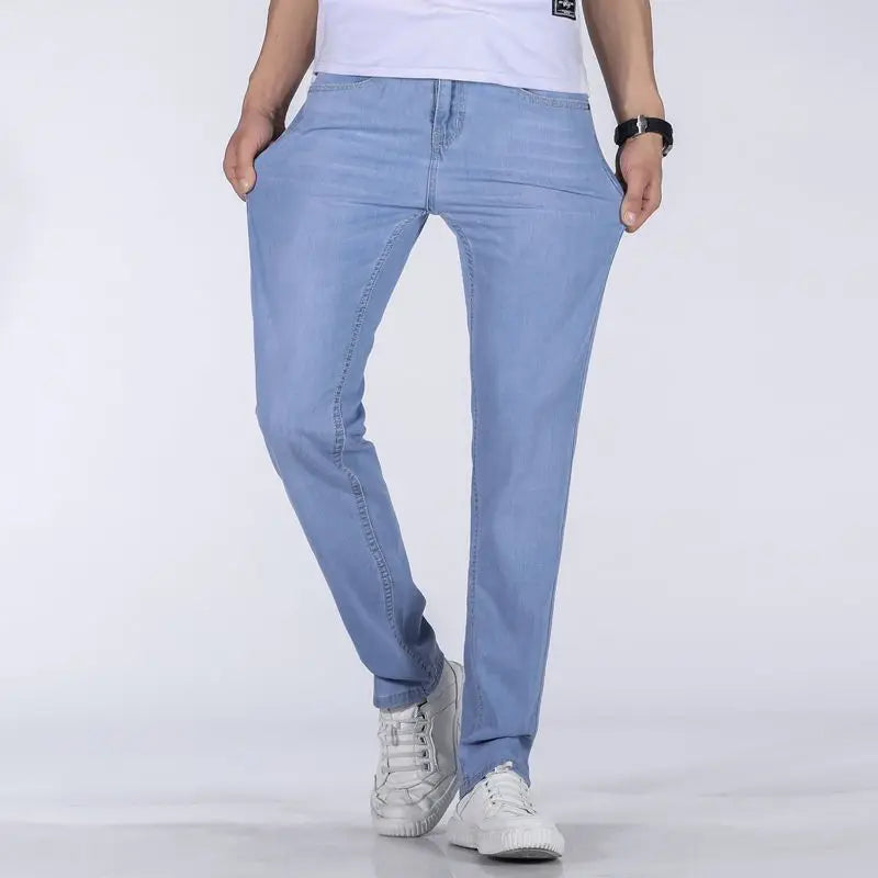 Slim Straight Denim Pants - Forever Growth 