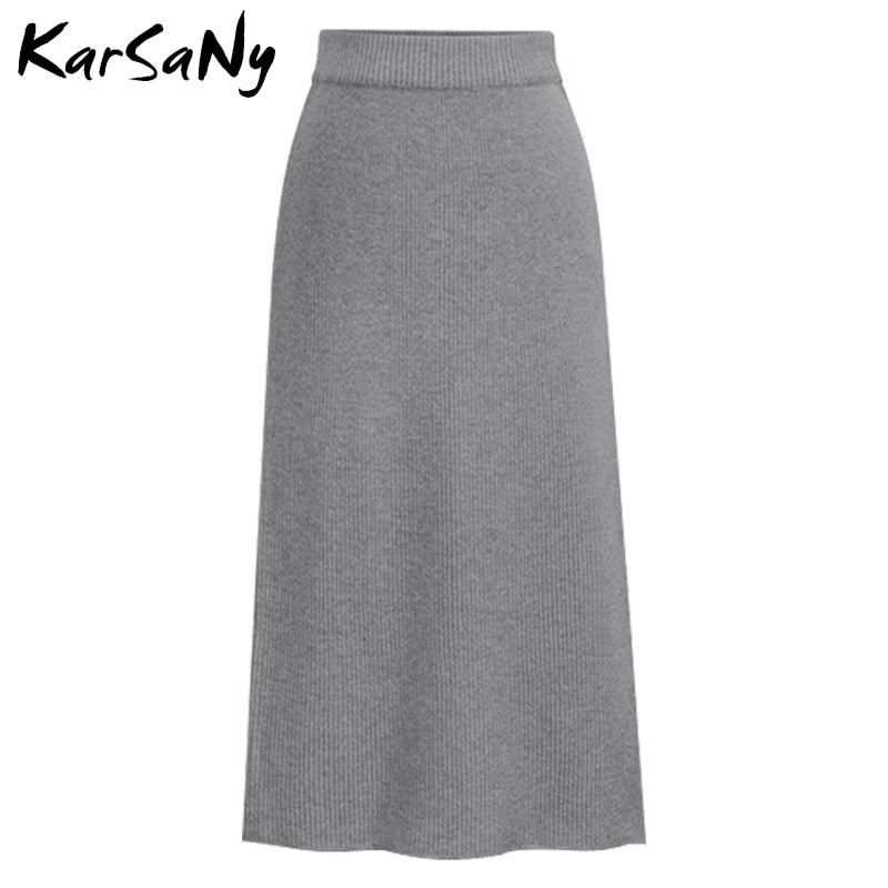 Knit Pencil High Waist Skirt - Forever Growth 