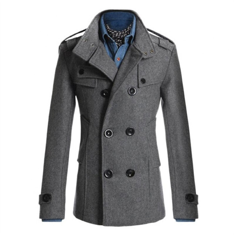 New Winter Warm Slim Casual Woolen Trench Coat - Forever Growth 