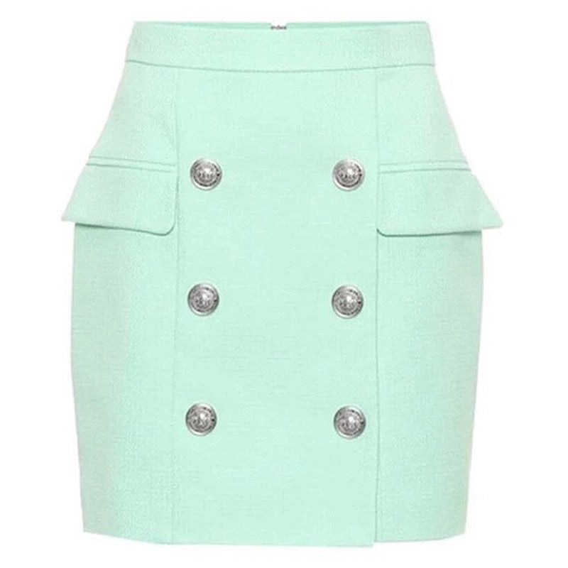 Newest Lion Buttons Mini Skirt - Forever Growth 