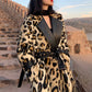 Leopard Warm Fluffy Faux Fur Trench Coat - Forever Growth 