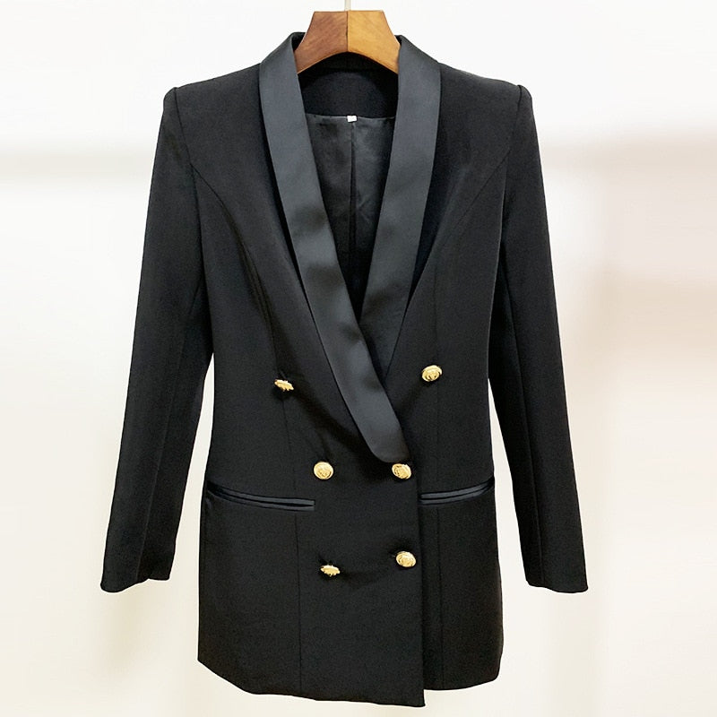 Long Blazer Double Breasted Blazer Suit - Forever Growth 