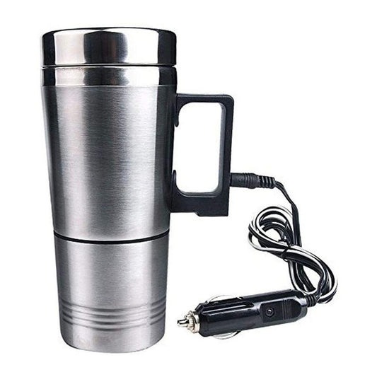 Stainless Steel Vehicle Heating Cup 12V/24V Heat Insulation Electric Car Kettle Camping Travel Kettle Water Coffee Thermal Mug - Forever Growth 