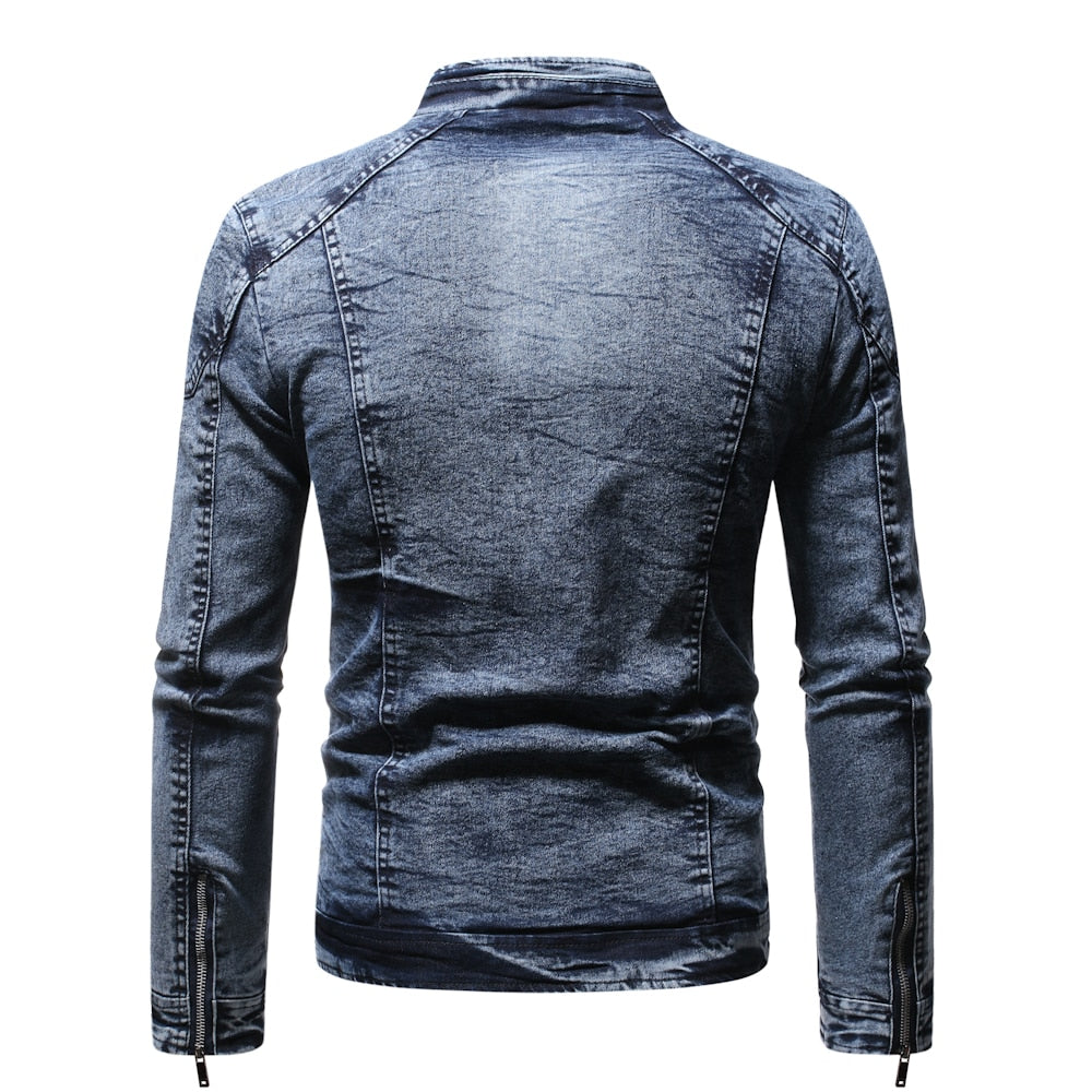 Casual Denim Collar Jacket - Forever Growth 