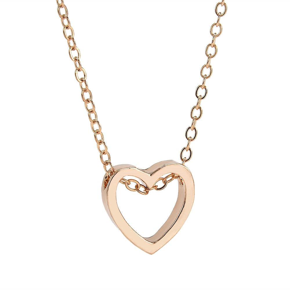 2 Layers Heart Pendant Choker Necklaces - Forever Growth 