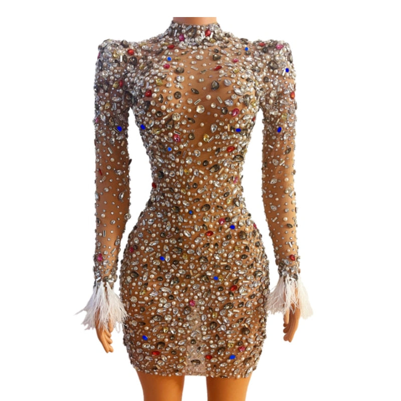 Look Like No Other Sparkly Rhinestone Dress - Forever Growth 