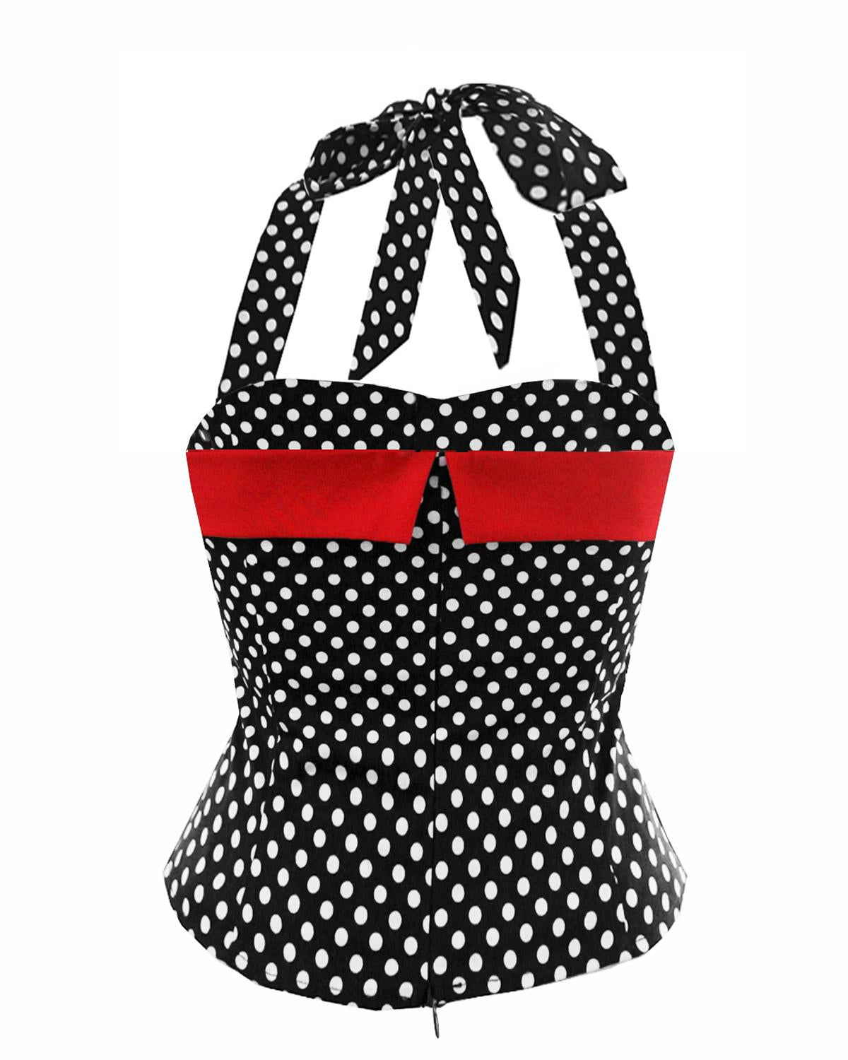 Vintage Halter Retro Polka Dot Top - Forever Growth 