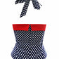 Vintage Halter Retro Polka Dot Top - Forever Growth 