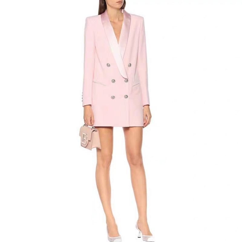 Long Blazer Double Breasted Blazer Suit - Forever Growth 