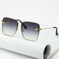 New Small Gradient Oversize Rimless Sunglasses UV400 - Forever Growth 