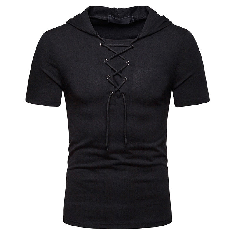 Hooded Short Sleeve O Neck Tee Shirt - Forever Growth 