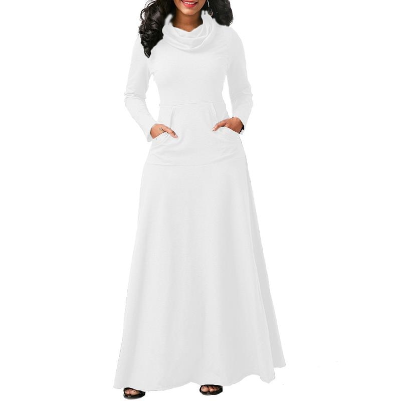 Casual Warm Me Up Maxi Dress w/ Pockets - Forever Growth 