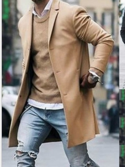 Winter Slim Fit Long Sleeve Cardigans Blends Coat - Forever Growth 