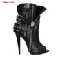 Gladiator Buckle High Heel Peep Toe Boots - Forever Growth 