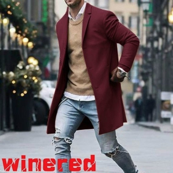 Winter Slim Fit Long Sleeve Cardigans Blends Coat - Forever Growth 