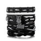 Vintage Leather Hand-knitted Multi-layer Feather Bracelet - Forever Growth 