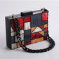 Patchwork Acrylic Geometric Chain Shoulder Bag - Forever Growth 