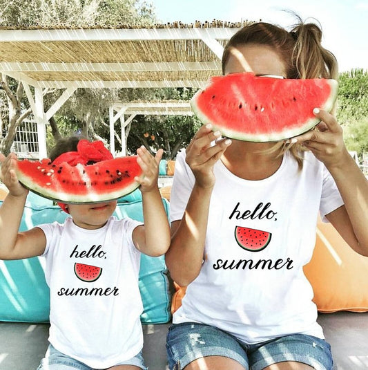 Toddler Hello Summer Watermelon Matching Shirts - Forever Growth 
