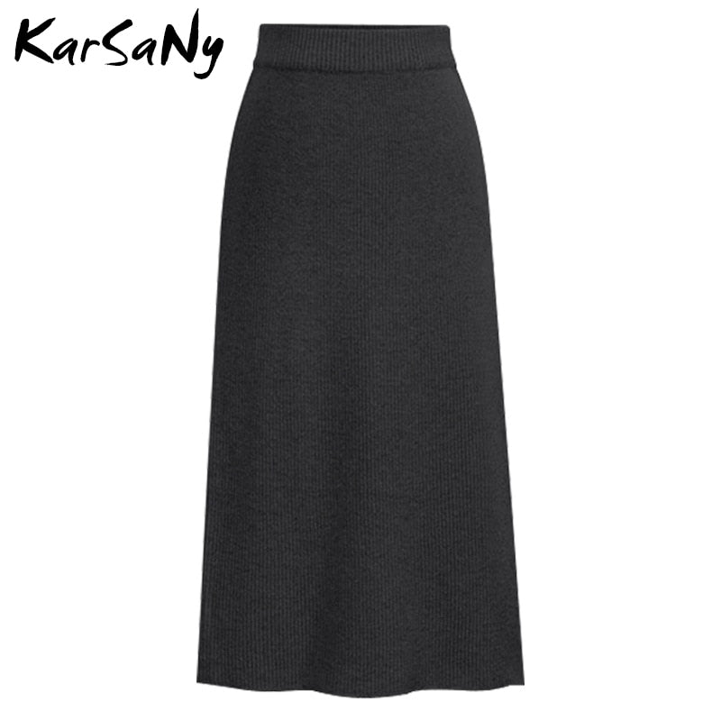 Knit Pencil High Waist Skirt - Forever Growth 