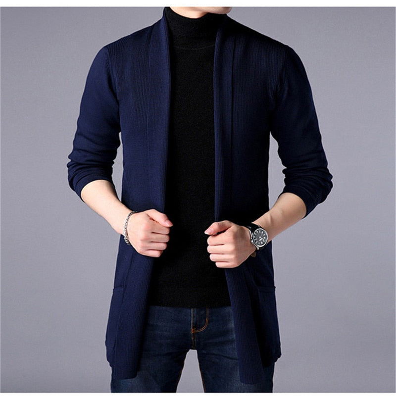 Slim Long Knitted Cardigan Jacket - Forever Growth 