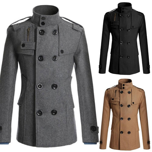 New Winter Warm Slim Casual Woolen Trench Coat - Forever Growth 