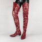Animal Prints Over Knee High Pleated Boots - Forever Growth 
