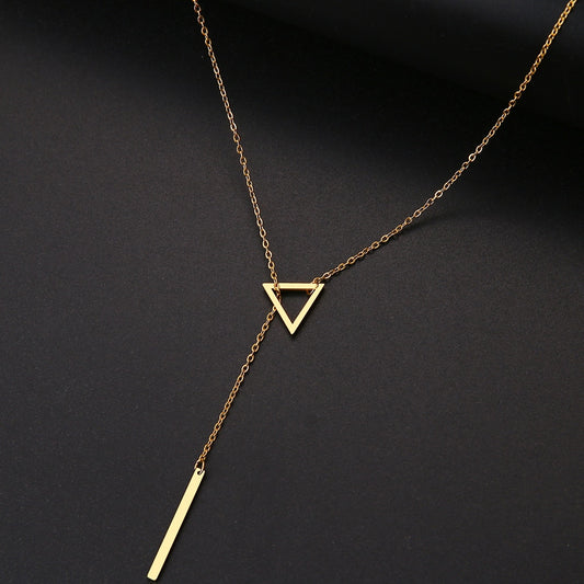 Double Pendant Long Chain Stainless Steel Necklace - Forever Growth 
