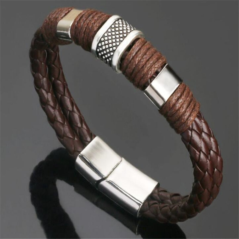 Trendy Genuine Leather Multilayer Bracelets - Forever Growth 