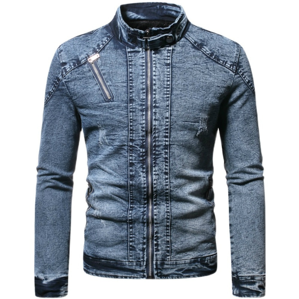 Casual Denim Collar Jacket - Forever Growth 