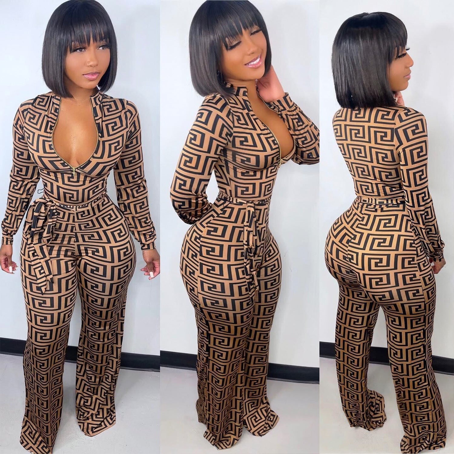 Wide Leg Pants Full Sleeve Jumpsuit - Forever Growth 