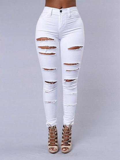 Cute Ripped Ankle-Tied Denim Pants - Forever Growth 