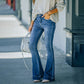 Stretchy Flare Denim Pants - Forever Growth 