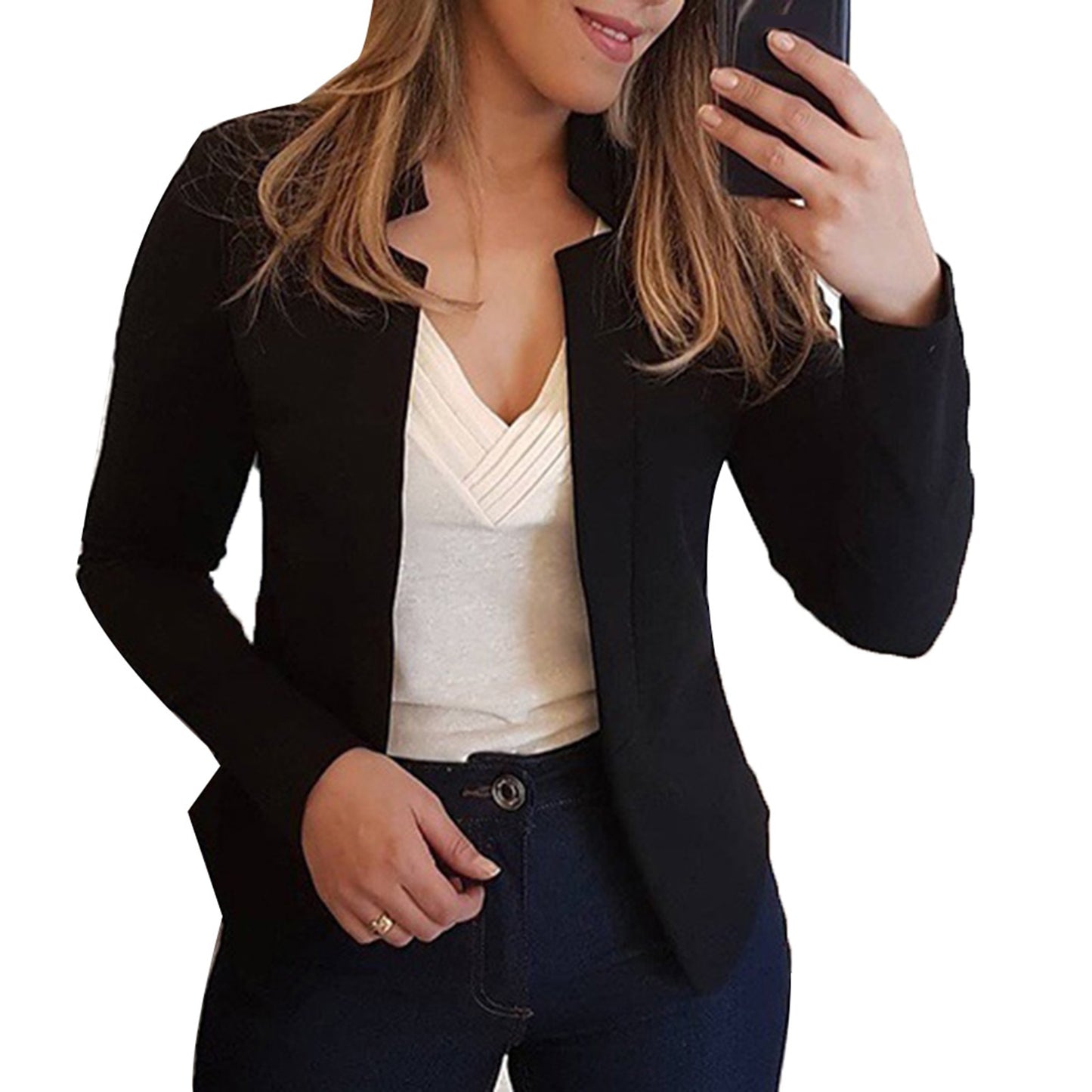 Solid As A Team Lead Business Slim Fit Blazer - Forever Growth 