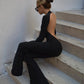 Black Sexy Backless Jumpsuit - Forever Growth 