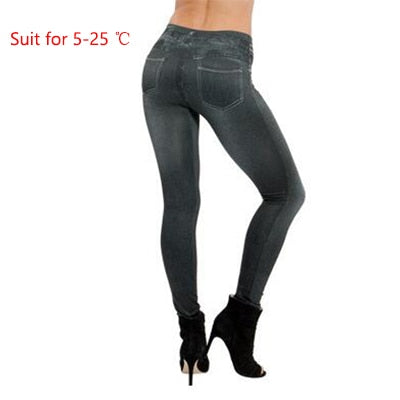 Stretchy Lined Slim Jeggings - Forever Growth 