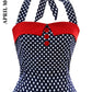 Vintage Halter Retro Polka Dot Top - Forever Growth 